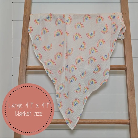 (NEW) Rainbow Baby -  Muslin Swaddle - Picture 2 of 3